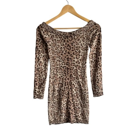 Michael Costello x Revolve Emma Mini Dress Size Small in Brown Leopard - Picture 5 of 11